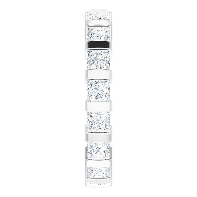 2.88 ct. Bar Set Princess Diamond Eternity Band-VIRABYANI